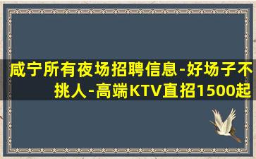 咸宁所有夜场招聘信息-好场子不挑人-高端KTV直招1500起